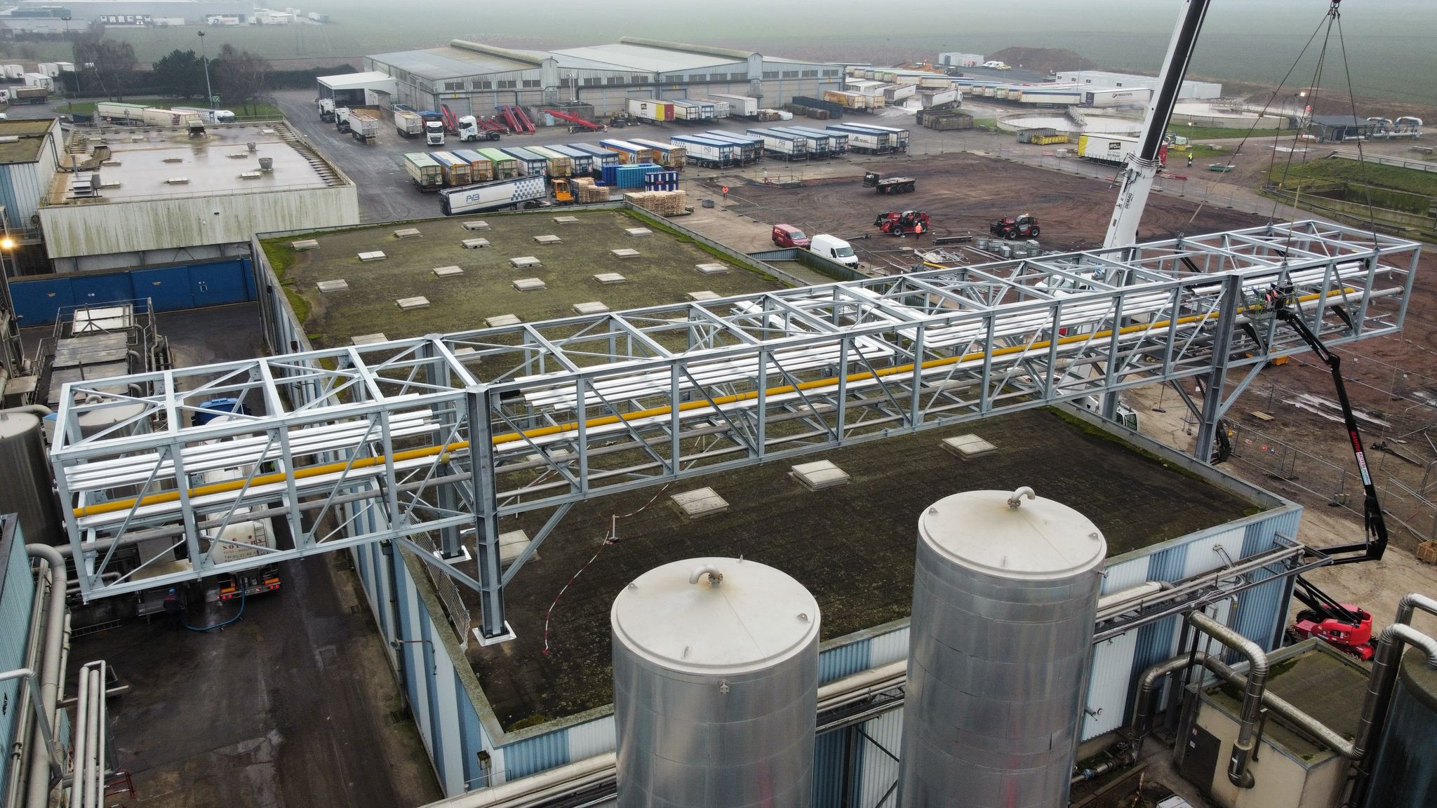 Rack d'utilités pour l'usine Mc Cain à Harnes (62) - BC Metalnord